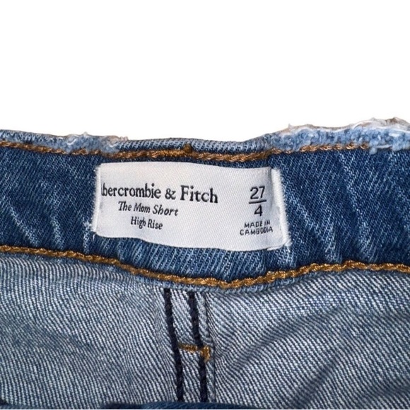 Abercrombie & Fitch High Waist Distressed Denim Shorts Size 27/4 - Picture 8 of 9